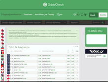 Tablet Screenshot of oddscheck.net